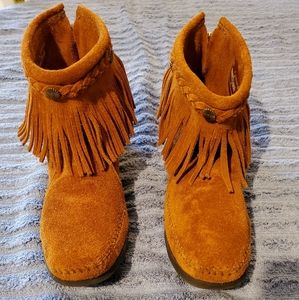 High Top Suede Boots